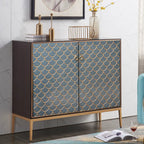 Armoire de rangement rectangulaire glamour pour la maison avec motifs d'écailles
