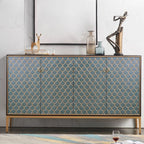 Armoire de rangement rectangulaire glamour pour la maison avec motifs d'écailles