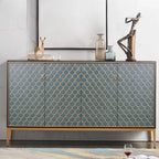 Armoire de rangement rectangulaire glamour pour la maison avec motifs d'écailles