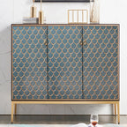 Armoire de rangement rectangulaire glamour pour la maison avec motifs d'écailles