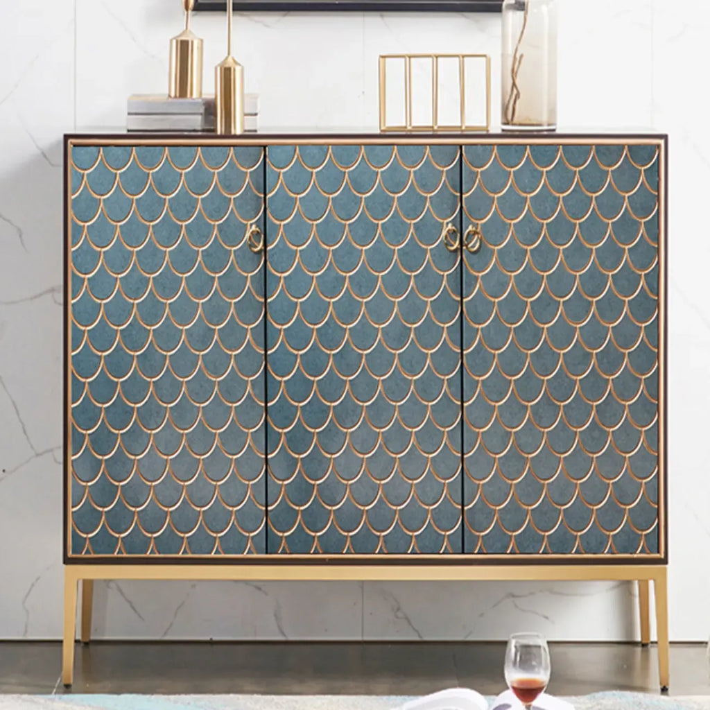 Armoire de rangement rectangulaire glamour pour la maison avec motifs d'écailles