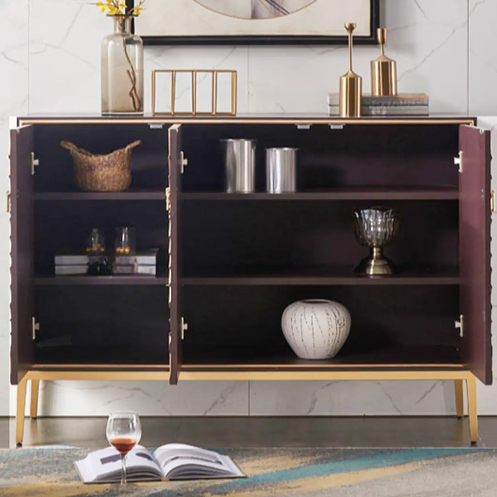 Armoire de rangement rectangulaire glamour pour la maison avec motifs d'écailles