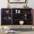 Armoire de rangement rectangulaire glamour pour la maison avec motifs d'écailles