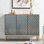 Armoire de rangement rectangulaire glamour pour la maison avec motifs d'écailles