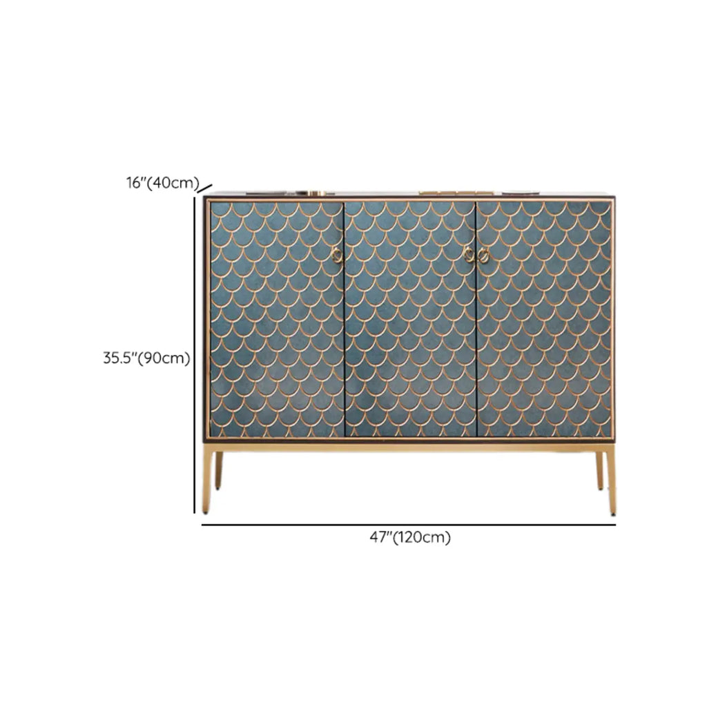 Armoire de rangement rectangulaire glamour pour la maison avec motifs d'écailles