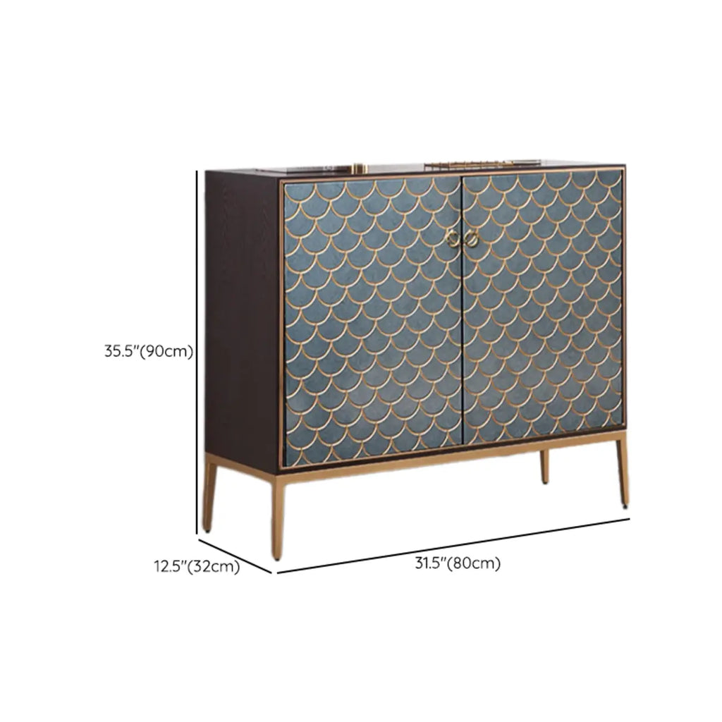 Armoire de rangement rectangulaire glamour pour la maison avec motifs d'écailles