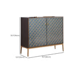 Armoire de rangement rectangulaire glamour pour la maison avec motifs d'écailles