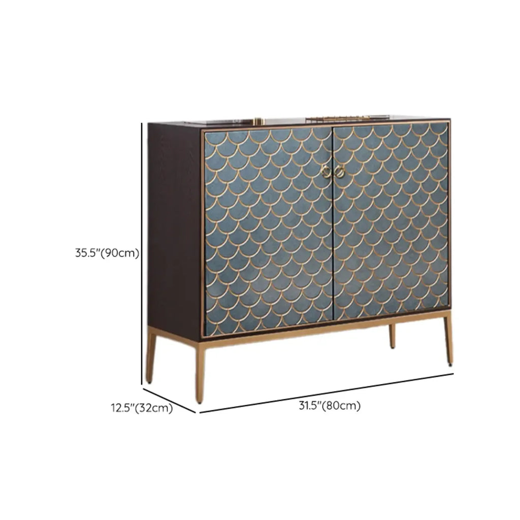 Armoire de rangement rectangulaire glamour pour la maison avec motifs d'écailles