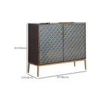 Armoire de rangement rectangulaire glamour pour la maison avec motifs d'écailles