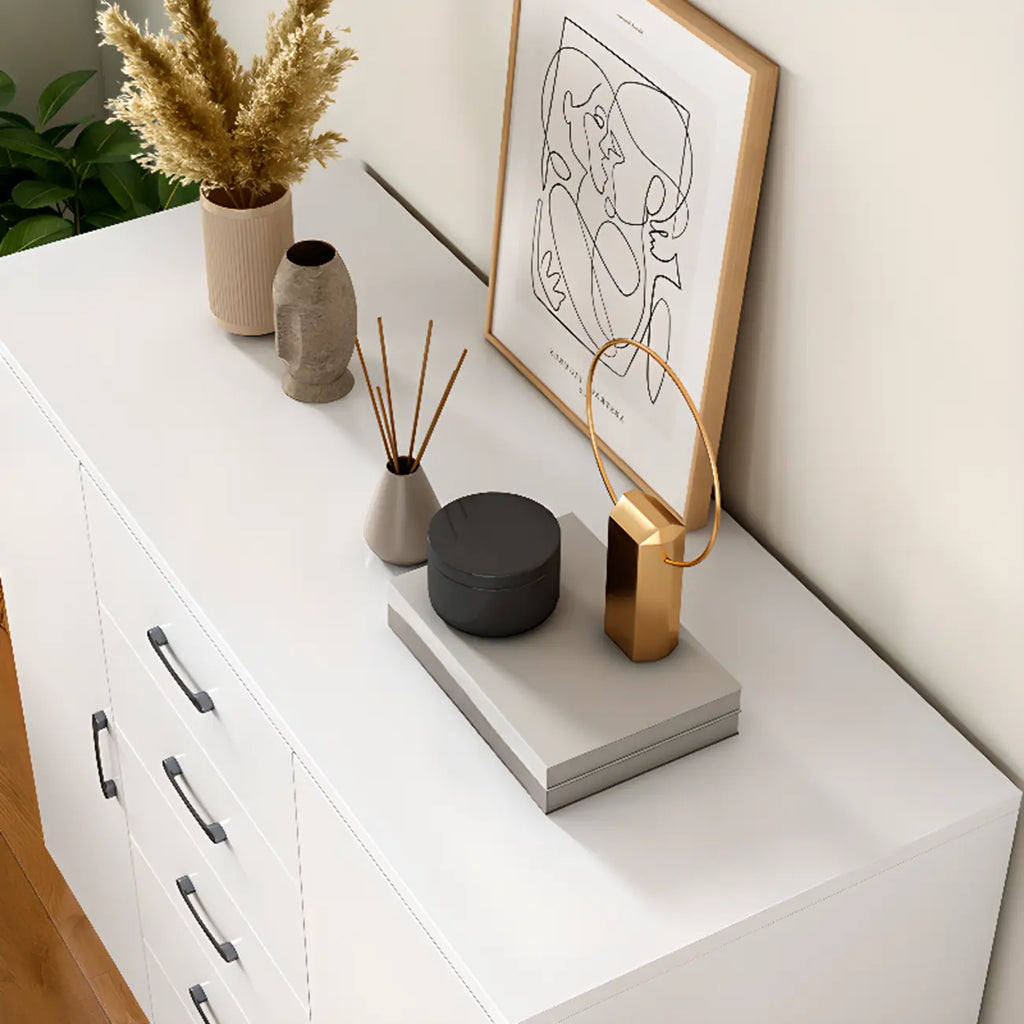 Cassettiera moderna rettangolare a 5 cassetti per la casa