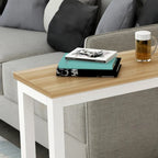 Table de bar étroite et élégante blanche avec repose-pieds en métal pour une décoration intérieure moderne