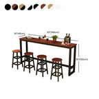 Table de bar étroite et élégante blanche avec repose-pieds en métal pour une décoration intérieure moderne