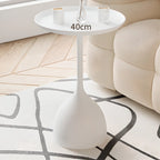 Table d'appoint noire avec plateau en métal et rangement pour salon