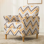 Fauteuil moderne en lin marron pour salon