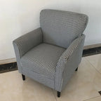 Fauteuil moderne en lin marron pour salon