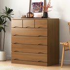 Commode industrielle en bois massif à 5 tiroirs pour chambre à coucher