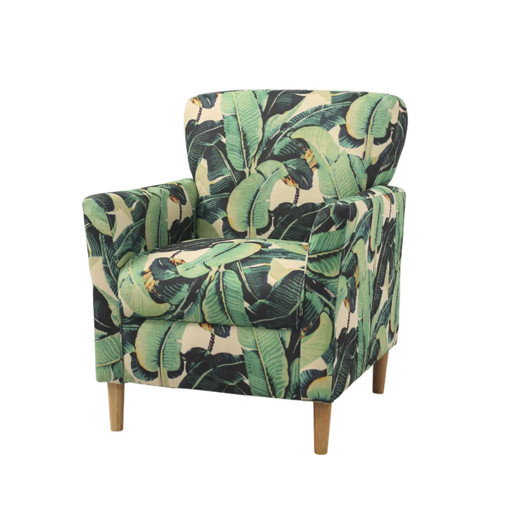 Fauteuil moderne en lin marron pour salon
