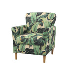 Fauteuil moderne en lin marron pour salon