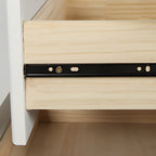 Commode moderne en bois blanc cassé à 5 tiroirs pour chambre à coucher
