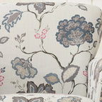 Fauteuil moderne en lin marron pour salon
