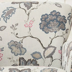Fauteuil moderne en lin marron pour salon