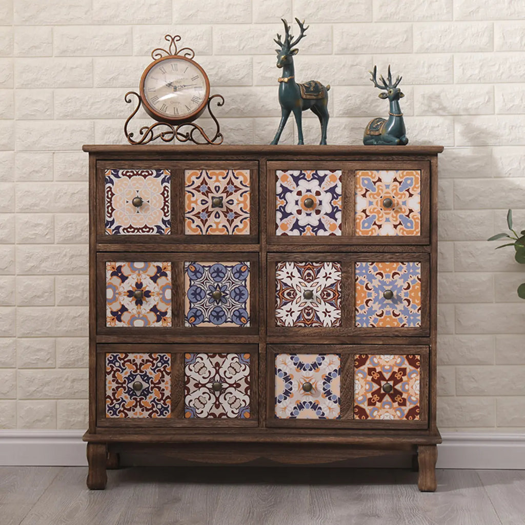 Meuble vintage milieu du siècle avec tiroirs - Motif unique