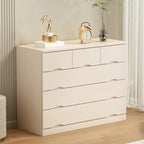 Commode industrielle en bois massif à 5 tiroirs pour chambre à coucher