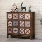Meuble vintage milieu du siècle avec tiroirs - Motif unique