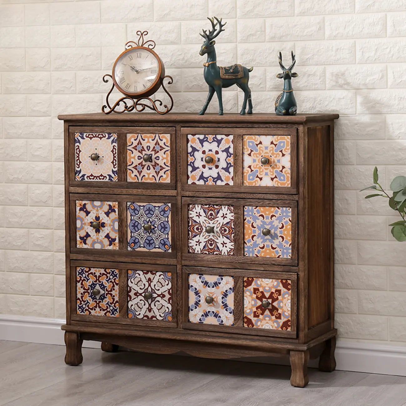 Meuble vintage milieu du siècle avec tiroirs - Motif unique