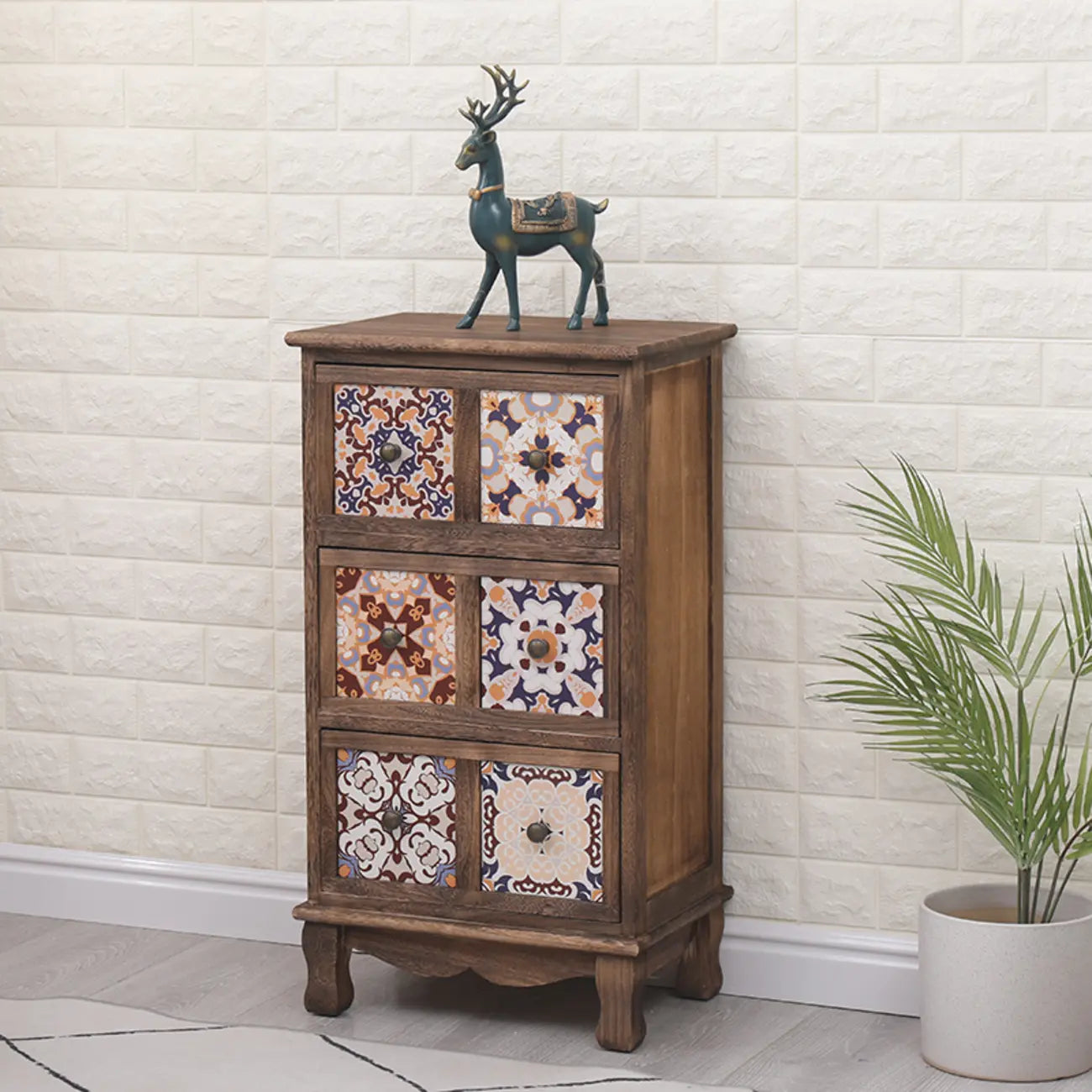 Meuble vintage milieu du siècle avec tiroirs - Motif unique