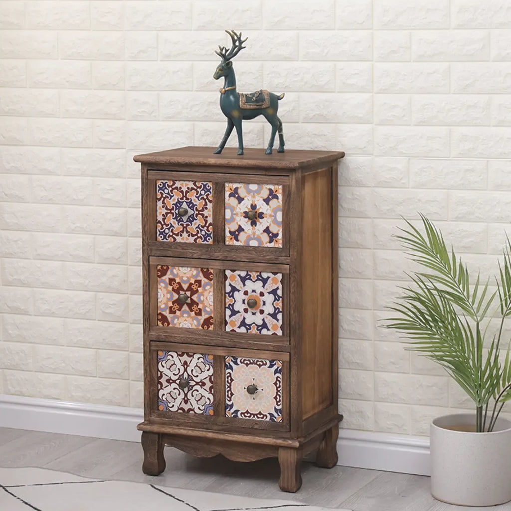 Meuble vintage milieu du siècle avec tiroirs - Motif unique