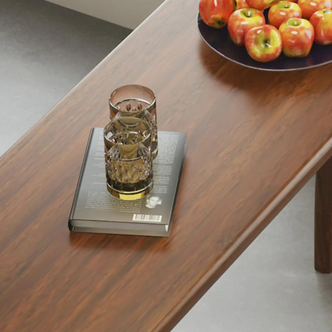 Table de bar rectangulaire marron en bois naturel pour salle à manger