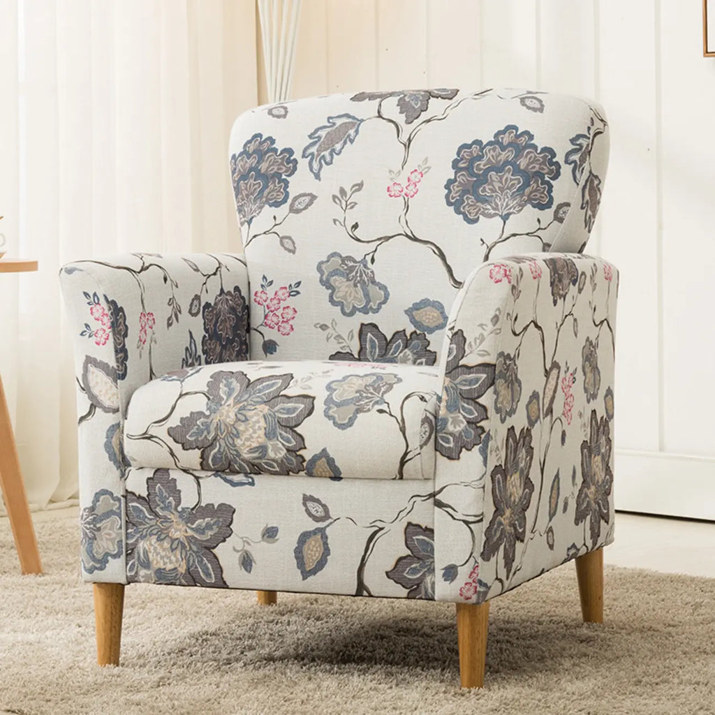 Fauteuil moderne en lin marron pour salon