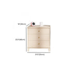 Commode moderne en bois blanc cassé à 5 tiroirs pour chambre à coucher