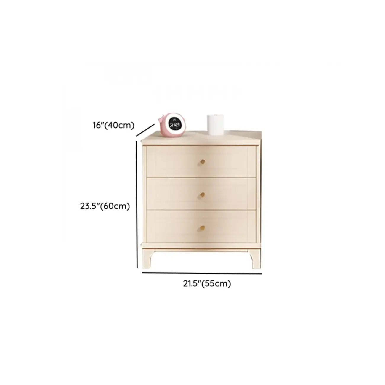 Commode moderne en bois blanc cassé à 5 tiroirs pour chambre à coucher