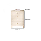 Commode moderne en bois blanc cassé à 5 tiroirs pour chambre à coucher