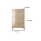 Commode moderne en bois blanc cassé à 5 tiroirs pour chambre à coucher