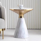 Table d'appoint ronde en métal Glam Chairside pour salon