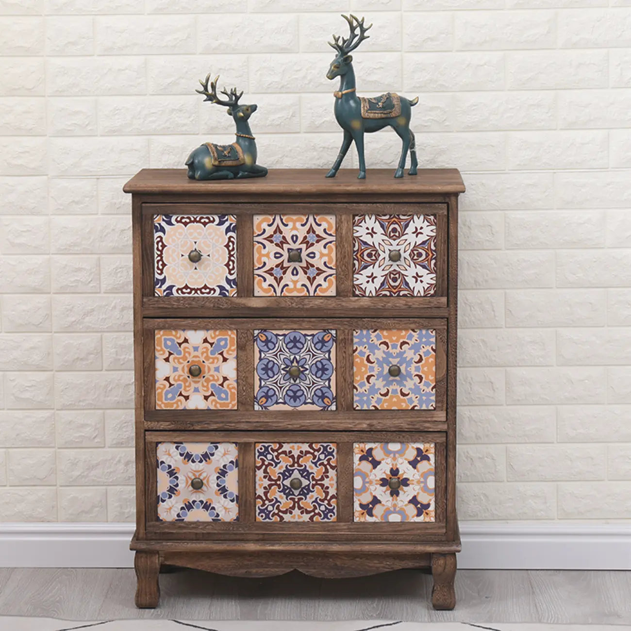 Meuble vintage milieu du siècle avec tiroirs - Motif unique
