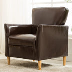 Fauteuil moderne en lin marron pour salon