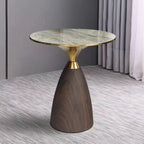 Table d'appoint ronde en métal Glam Chairside pour salon