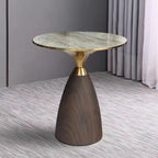 Table d'appoint ronde en métal Glam Chairside pour salon