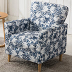 Fauteuil moderne en lin marron pour salon