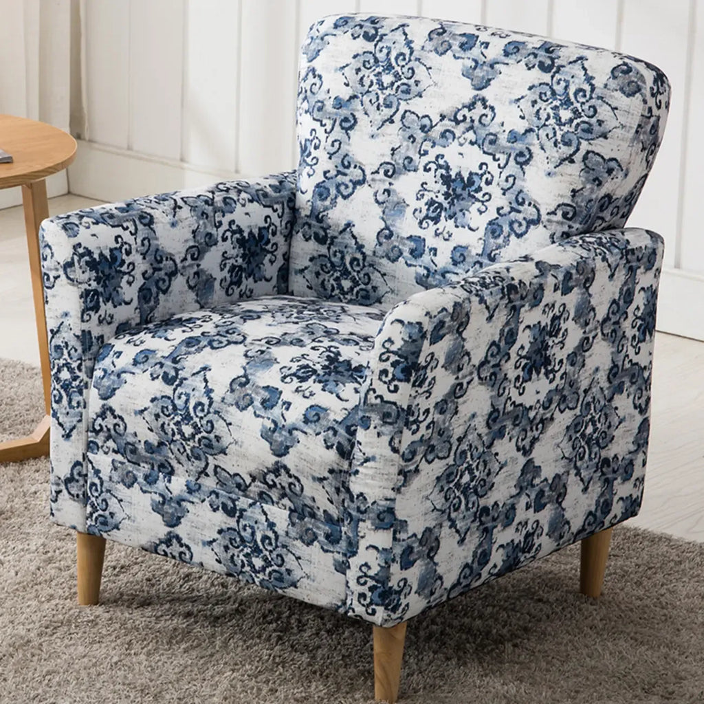 Fauteuil moderne en lin marron pour salon
