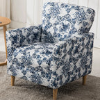 Fauteuil moderne en lin marron pour salon