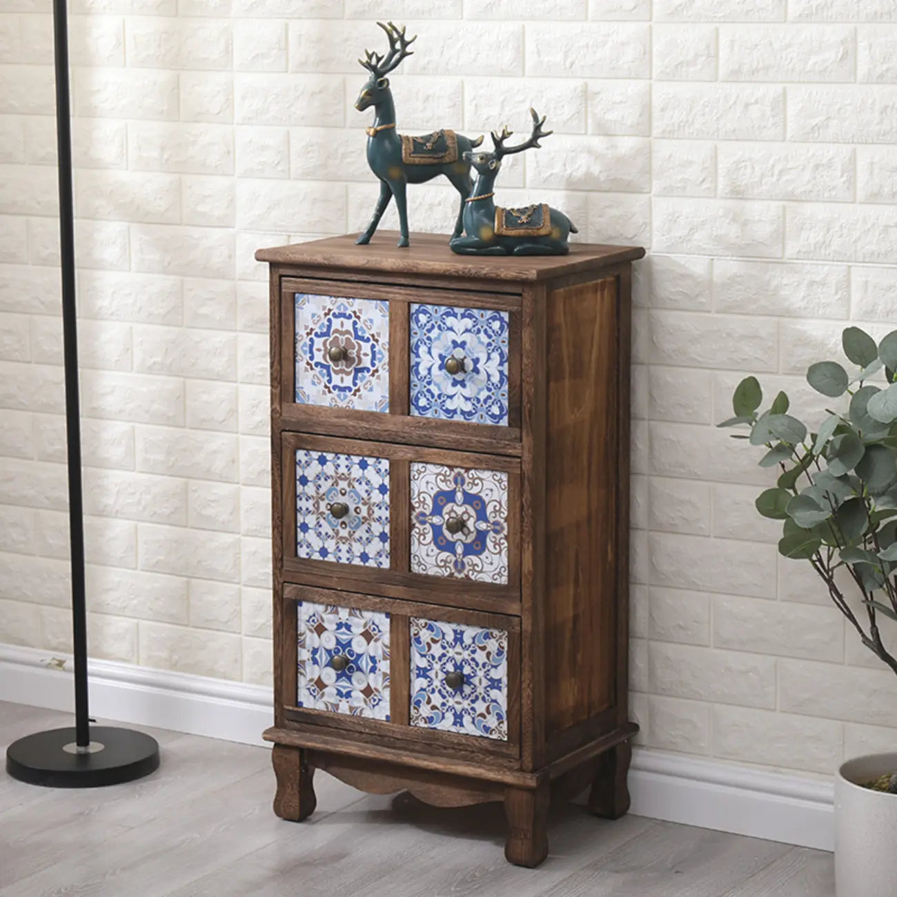 Meuble vintage milieu du siècle avec tiroirs - Motif unique