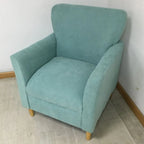 Fauteuil moderne en lin marron pour salon