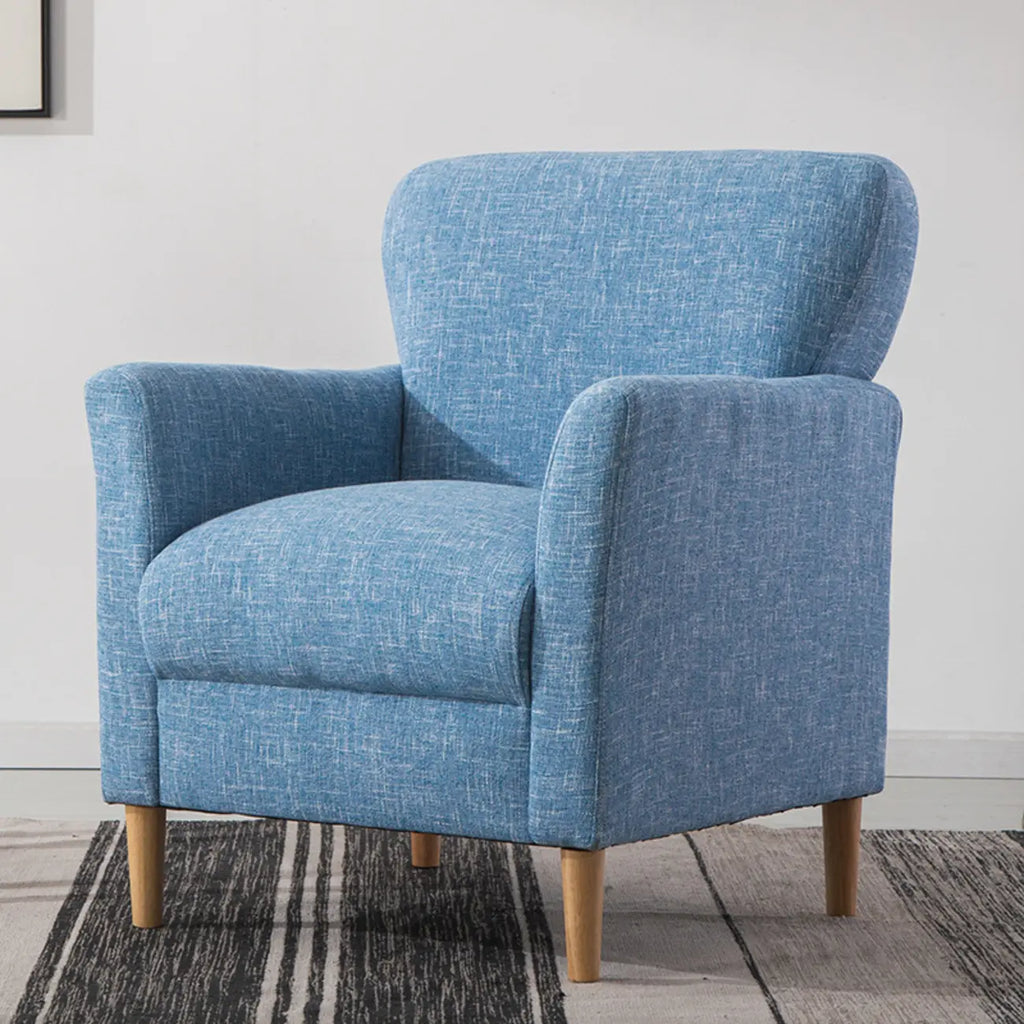 Fauteuil moderne en lin marron pour salon