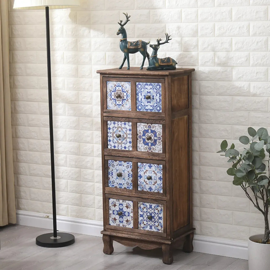 Meuble vintage milieu du siècle avec tiroirs - Motif unique