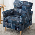 Fauteuil moderne en lin marron pour salon